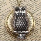 Steampunk Owl Locket Necklace Vintage Style Original Design