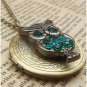 Steampunk Owl Locket Necklace Vintage Style Original Design