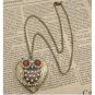 Steampunk Owl Locket Necklace Vintage Style Original Design