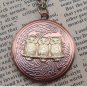 Steampunk Owl Locket Necklace Vintage Style Original Design