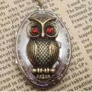 Steampunk Owl Locket Necklace Vintage Style Original Design