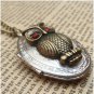 Steampunk Owl Locket Necklace Vintage Style Original Design