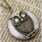 Steampunk Owl Locket Necklace Vintage Style Original Design