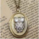 Steampunk Owl Locket Necklace Vintage Style Original Design