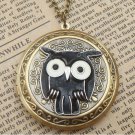 Steampunk Owl Locket Necklace Vintage Style Original Design
