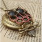 Steampunk Owl Locket Necklace Vintage Style Original Design