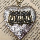 Steampunk Owl Locket Necklace Vintage Style Original Design