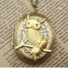 Steampunk Owl Locket Necklace Vintage Style Original Design
