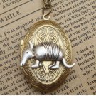 Steampunk Pangolin Locket Necklace Vintage Style Original Design