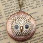 Steampunk Owl Locket Necklace Vintage Style Original Design