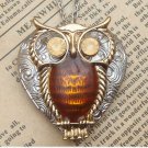 Steampunk Owl Locket Necklace Vintage Style Original Design