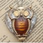 Steampunk Owl Locket Necklace Vintage Style Original Design