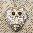 Steampunk Owl Locket Necklace Vintage Style Original Design