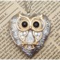 Steampunk Owl Locket Necklace Vintage Style Original Design