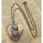 Steampunk Owl Locket Necklace Vintage Style Original Design