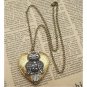 Steampunk Owl Locket Necklace Vintage Style Original Design