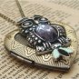 Steampunk Owl Locket Necklace Vintage Style Original Design