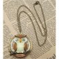 Steampunk Owl Locket Necklace Vintage Style Original Design