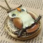 Steampunk Owl Locket Necklace Vintage Style Original Design