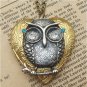 Steampunk Owl Locket Necklace Vintage Style Original Design