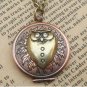 Steampunk Owl Locket Necklace Vintage Style Original Design