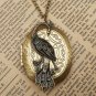 Steampunk Peacock Locket Necklace Vintage Style Original Design