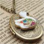 Steampunk Swan Locket Necklace Vintage Style Original Design