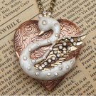Steampunk Swan Locket Necklace Vintage Style Original Design