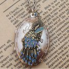 Steampunk Peacock Locket Necklace Vintage Style Original Design