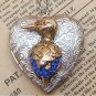 Steampunk Bird Locket Necklace Vintage Style Original Design