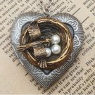 Steampunk Nest Locket Necklace Vintage Style Original Design