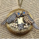 Steampunk Bird Locket Necklace Vintage Style Original Design