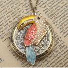 Steampunk Bird Locket Necklace Vintage Style Original Design