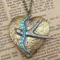 Steampunk Swallow Locket Necklace Vintage Style Original Design