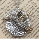 Steampunk Bird Locket Necklace Vintage Style Original Design