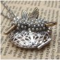 Steampunk Bird Locket Necklace Vintage Style Original Design