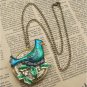 Steampunk Bird Locket Necklace Vintage Style Original Design