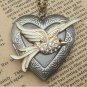 Steampunk Bird Locket Necklace Vintage Style Original Design