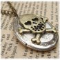 Steampunk Skull Locket Necklace Vintage Style Original Design