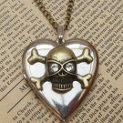 Steampunk Skull Locket Necklace Vintage Style Original Design