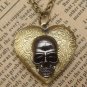 Steampunk Skull Locket Necklace Vintage Style Original Design