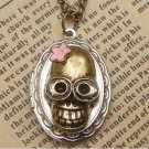 Steampunk Skull Locket Necklace Vintage Style Original Design