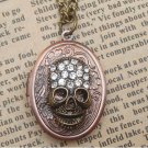 Steampunk Skull Locket Necklace Vintage Style Original Design