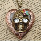 Steampunk Skull Locket Necklace Vintage Style Original Design