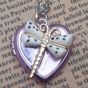 Steampunk Butterfly Locket Necklace Vintage Style Original Design