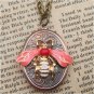 Steampunk Bee Locket Necklace Vintage Style Original Design