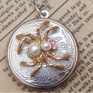 Steampunk Spider Locket Necklace Vintage Style Original Design