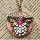 Steampunk Butterfly Locket Necklace Vintage Style Original Design