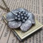 Steampunk Flower Locket Necklace Vintage Style Original Design