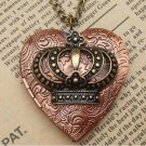Steampunk Crown Locket Necklace Vintage Style Original Design